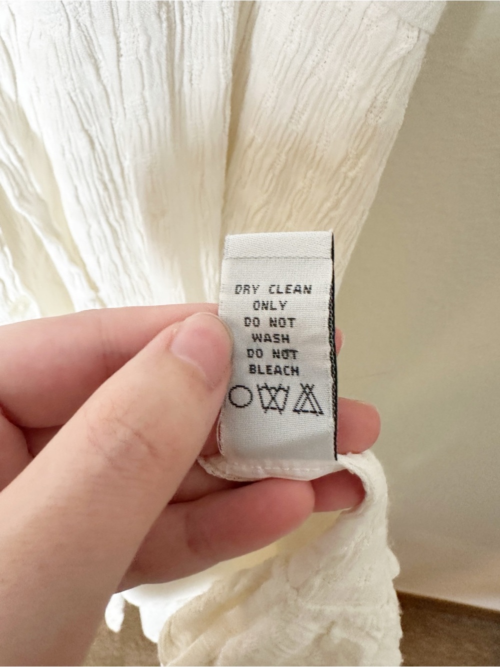 Christy Dawn Nicks Midi Dress White Cream Textured Woven Material Medium - Picture 8 of 9